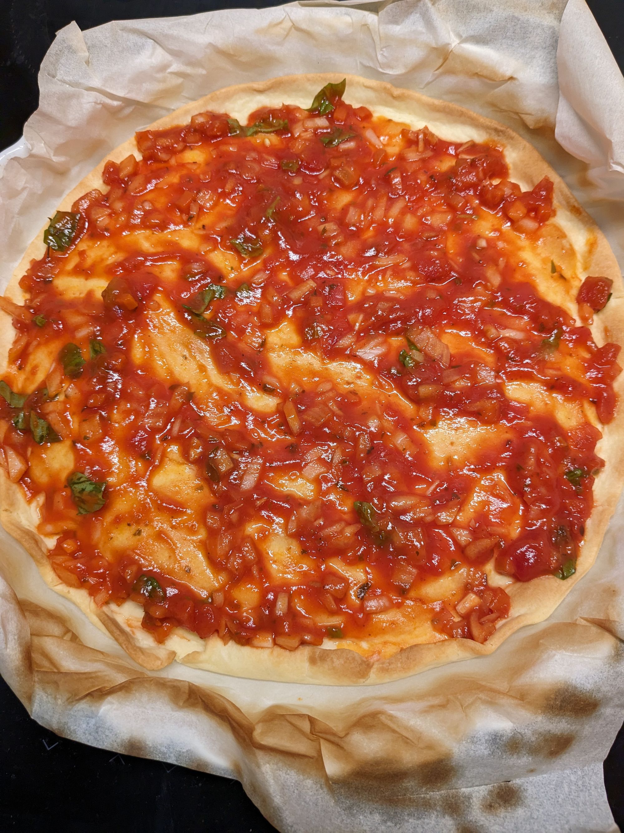 Tarte à la tomate et aux courgettes au pavé de brebis